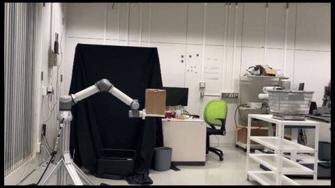 RL Policy Enables Non-Prehensile Object Throwing on a UR5e Robotic Arm