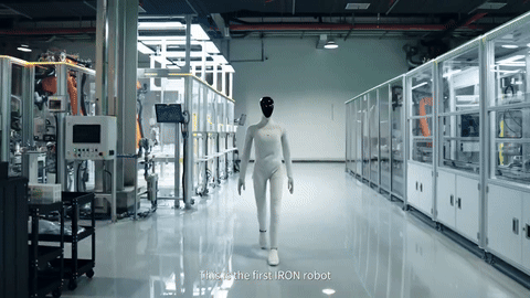 XPENG Commissions Humanoid Robot Production Line; Next-Gen "IRON" Humanoid Autonomously Walks Off the Line